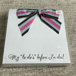 My “to do’s” before I’m due! Pregnant Mom Notepad BABY